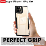 VAKIBO Best Selling Black and Transparent Back Cover Case Made With Soft TPU and Acrylic With 4 Corner and Camera Protection Suitable for Apple iPhone 13 Pro Max
