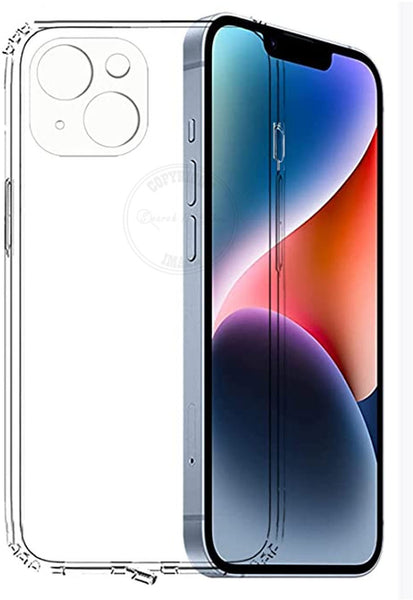 VAKIBO Premium Clear 2MM Thick Transparent Soft TPU Rubber Back Cover Case With Camera Protection Suitable for Apple iPhone 14 Plus