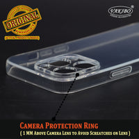 VAKIBO Premium Clear 2MM Thick Transparent Soft TPU Rubber Back Cover Case With Camera Protection Suitable for Apple iPhone 14 Pro