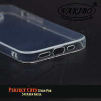 VAKIBO Premium Clear 2MM Thick Transparent Soft TPU Rubber Back Cover Case With Camera Protection Suitable for Apple iPhone 14 Pro