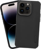 VAKIBO Niukin Dotted Design Black Coloured Soft TPU Rubber Back Cover Case With Camera Protection Ring Suitable for Apple iPhone 14 Pro