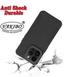 VAKIBO Niukin Dotted Design Black Coloured Soft TPU Rubber Back Cover Case With Camera Protection Ring Suitable for Apple iPhone 14 Pro