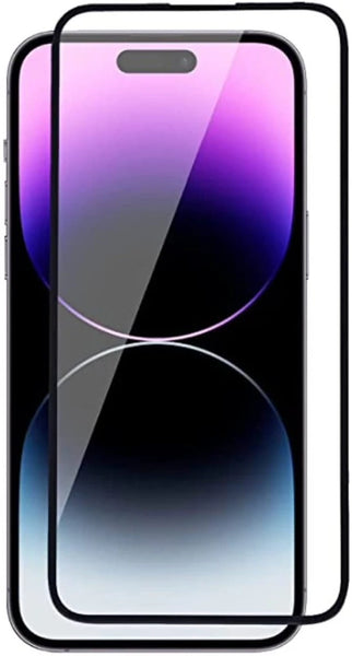 Super Premium Quality Tempered Glass Screen Guard Protector With Black Border Suitable For iPhone 14 Pro