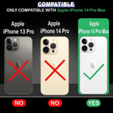VAKIBO Megnatic Magsafe Transparent Soft with Hard back Back Cover Case With Camera Protection Ring Suitable for Apple iPhone 14 Pro Max