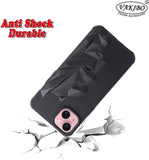 VAKIBO Bat Man 3D Mask Design Black Coloured Soft TPU Back Cover Case With Camera Protection Ring Suitable for Apple iPhone 15 Plus
