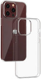 VAKIBO Premium Clear 2MM Thick Transparent Soft TPU Rubber Back Cover Case With Camera Protection Suitable for iPhone 15 Pro