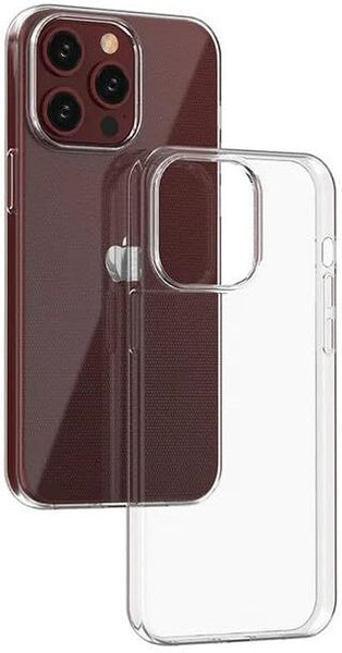 VAKIBO Premium Clear 2MM Thick Transparent Soft TPU Rubber Back Cover Case With Camera Protection Suitable for iPhone 15 Pro