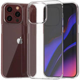 VAKIBO Premium Clear 2MM Thick Transparent Soft TPU Rubber Back Cover Case With Camera Protection Suitable for iPhone 15 Pro