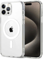 VAKIBO Megnatic Magsafe Transparent Soft with Hard back Back Cover Case With Camera Protection Ring Suitable for Apple iPhone 15 Pro