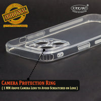 VAKIBO Premium Clear 1.5MM Thick Transparent Soft TPU Rubber Back Cover Case With Camera Protection Suitable for Apple iPhone 15 Pro