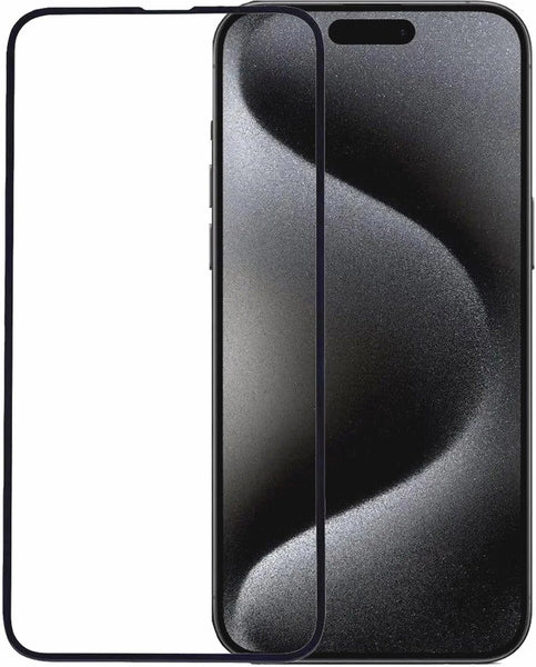 Super Premium Quality Tempered Glass Screen Guard Protector With Black Border Suitable For iPhone 15 Pro Max