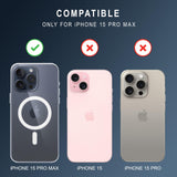 VAKIBO Megnatic Magsafe Transparent Soft with Hard back Back Cover Case With Camera Protection Ring Suitable for Apple iPhone 15 Pro Max