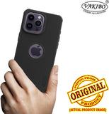 VAKIBO Niukin Dotted Design Black Coloured Soft TPU Rubber Back Cover Case With Camera Protection Ring Suitable for Apple iPhone 15 Pro