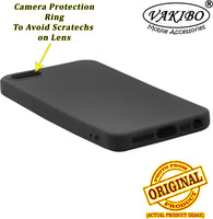 VAKIBO 1.2 MM Thick Black Coloured Soft TPU Rubber Back Cover Case With Camera Protection Ring Suitable for Apple iPhone 5