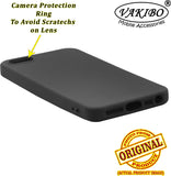 VAKIBO 1.2 MM Thick Black Coloured Soft TPU Rubber Back Cover Case With Camera Protection Ring Suitable for Apple iPhone 5