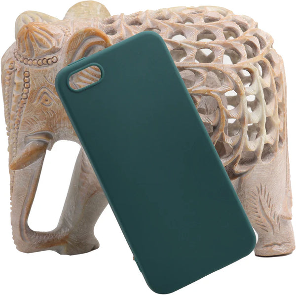 VAKIBO 1.2 MM Thick Green Coloured Soft TPU Rubber Back Cover Case With Camera Protection Ring Suitable for Apple iPhone 5s