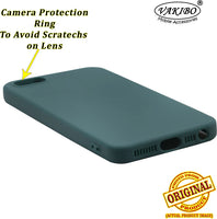VAKIBO 1.2 MM Thick Green Coloured Soft TPU Rubber Back Cover Case With Camera Protection Ring Suitable for Apple iPhone 5s