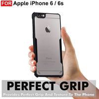 VAKIBO Best Selling Black and Transparent Back Cover Case Made With Soft TPU and Acrylic With 4 Corner and Camera Protection Suitable for Apple iPhone 6