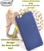 VAKIBO 1.2 MM Thick Blue Coloured Soft TPU Rubber Back Cover Case With Camera Protection Ring Suitable for Apple iPhone 8