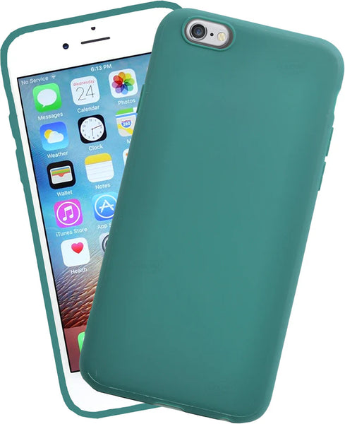 VAKIBO 1.2 MM Thick Green Coloured Soft TPU Rubber Back Cover Case With Camera Protection Ring Suitable for Apple iPhone 8