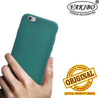 VAKIBO 1.2 MM Thick Green Coloured Soft TPU Rubber Back Cover Case With Camera Protection Ring Suitable for Apple iPhone 7