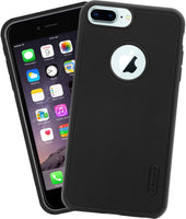 VAKIBO Niukin Dotted Design Black Coloured Soft TPU Rubber Back Cover Case With Camera Protection Ring Suitable for Apple iPhone 6 Plus