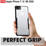 VAKIBO Best Selling Black and Transparent Back Cover Case Made With Soft TPU and Acrylic With 4 Corner and Camera Protection Suitable for Apple iPhone 7