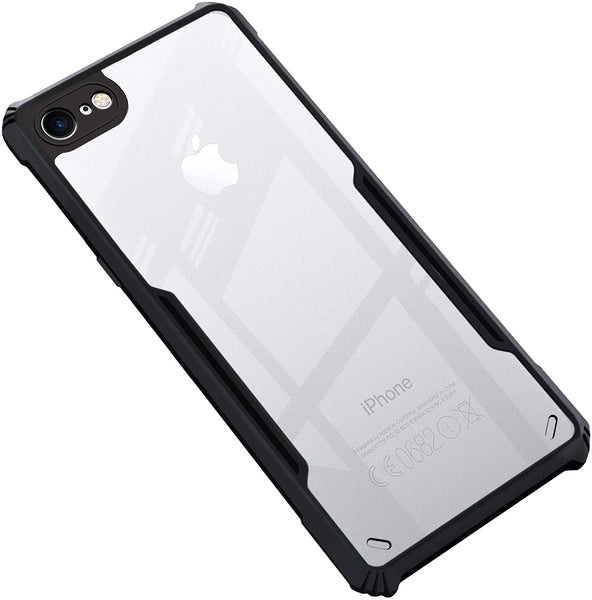 VAKIBO Best Selling Black and Transparent Back Cover Case Made With Soft TPU and Acrylic With 4 Corner and Camera Protection Suitable for Apple iPhone 7