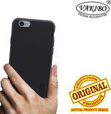 VAKIBO Niukin Dotted Design Black Coloured Soft TPU Rubber Back Cover Case With Camera Protection Ring Suitable for Apple iPhone 7