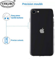 VAKIBO Premium Clear 1.5MM Thick Transparent Soft TPU Rubber Back Cover Case With Camera Protection Suitable for Apple iPhone 7