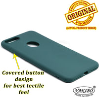 VAKIBO 1.2 MM Thick Green Coloured Soft TPU Rubber Back Cover Case With Camera Protection Ring Suitable for Apple iPhone 7 Plus