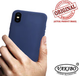 VAKIBO 1.2 MM Thick Blue Coloured Soft TPU Rubber Back Cover Case With Camera Protection Ring Suitable for Apple iPhone XS