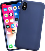 VAKIBO 1.2 MM Thick Blue Coloured Soft TPU Rubber Back Cover Case With Camera Protection Ring Suitable for Apple iPhone X