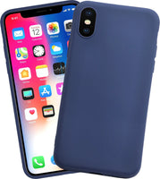 VAKIBO 1.2 MM Thick Blue Coloured Soft TPU Rubber Back Cover Case With Camera Protection Ring Suitable for Apple iPhone XS