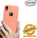 VAKIBO 1.2 MM Thick Peach Coloured Soft TPU Rubber Back Cover Case With Camera Protection Ring Suitable for Apple iPhone XR
