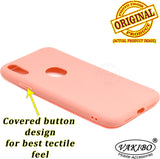 VAKIBO 1.2 MM Thick Peach Coloured Soft TPU Rubber Back Cover Case With Camera Protection Ring Suitable for Apple iPhone XR