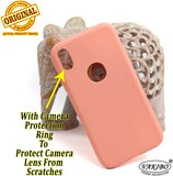 VAKIBO 1.2 MM Thick Peach Coloured Soft TPU Rubber Back Cover Case With Camera Protection Ring Suitable for Apple iPhone XR
