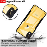 VAKIBO Best Selling Black and Transparent Back Cover Case Made With Soft TPU and Acrylic With 4 Corner and Camera Protection Suitable for Apple iPhone XR