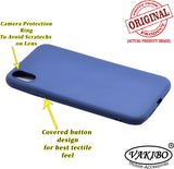 VAKIBO 1.2 MM Thick Blue Coloured Soft TPU Rubber Back Cover Case With Camera Protection Ring Suitable for Apple iPhone XR