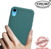VAKIBO 1.2 MM Thick Green Coloured Soft TPU Rubber Back Cover Case With Camera Protection Ring Suitable for Apple iPhone XR