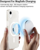VAKIBO Megnatic Magsafe White Coloured Soft with Hard back Back Cover Case With Camera Protection Ring Suitable for iPhone XR