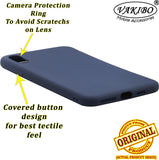 VAKIBO 1.2 MM Thick Blue Coloured Soft TPU Rubber Back Cover Case With Camera Protection Ring Suitable for Apple iPhone XS Max