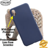 VAKIBO 1.2 MM Thick Blue Coloured Soft TPU Rubber Back Cover Case With Camera Protection Ring Suitable for Apple iPhone XS Max
