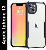 VAKIBO Super Premium Black Border Transparent Case With Corner Protection & Camera Protection Suitable for iPhone 13