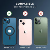 VAKIBO Megnatic Magsafe Black Coloured Soft with Hard back Back Cover Case With Camera Protection Ring Suitable for iPhone 13