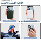 VAKIBO Megnatic Magsafe Black Coloured Soft with Hard back Back Cover Case With Camera Protection Ring Suitable for iPhone 13