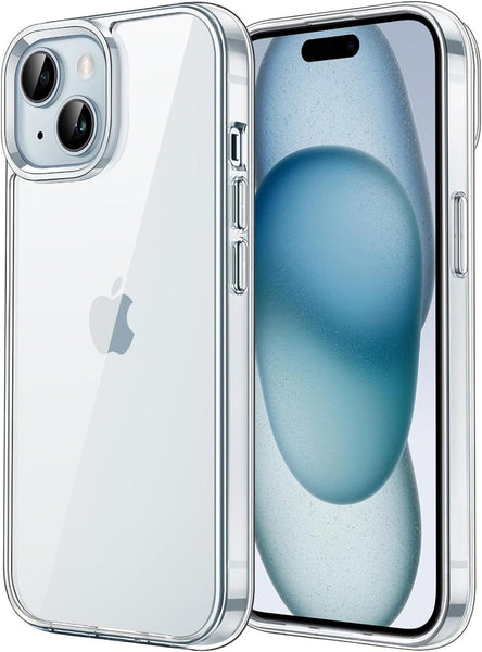 VAKIBO Premium Clear 2MM Thick Transparent Soft TPU Rubber Back Cover Case With Camera Protection Suitable for iPhone 15