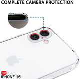 VAKIBO Premium Clear 1.5MM Thick Transparent Soft TPU Rubber Back Cover Case With Camera Protection Suitable for Apple iPhone 16