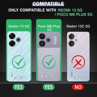 VAKIBO Premium Clear 1.5MM Thick Transparent Soft TPU Rubber Back Cover Case With Camera Protection Suitable for Redmi 13 5G