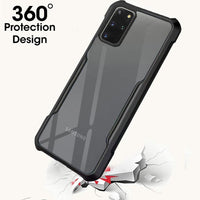 VAKIBO Super Premium Black Border Transparent Case With Corner Protection & Camera Protection Suitable for Samsung S20 Plus